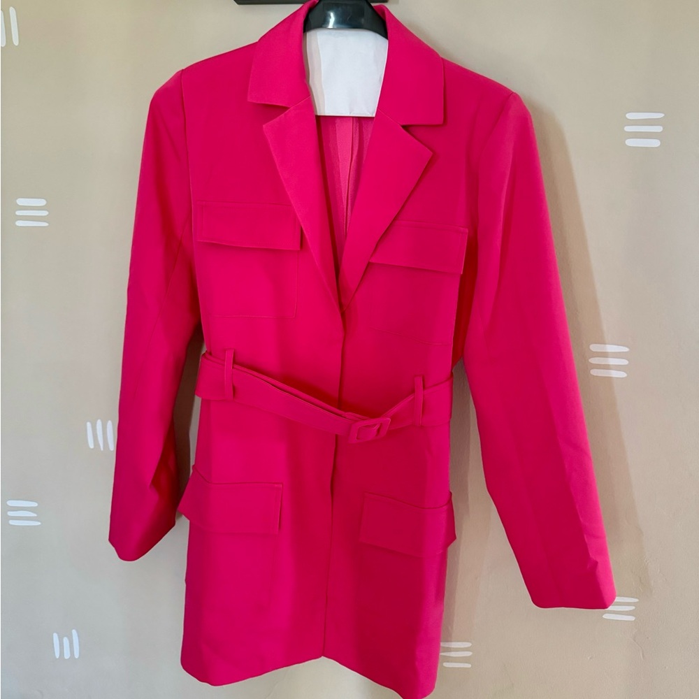 Hot Pink never worn Hello Molly blazer dress size Large